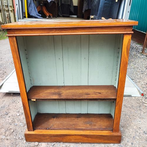 a victorian walnut open bookcase - CATEGORY: ANTIQUE BOOKCASES - DATED VICTORIAN