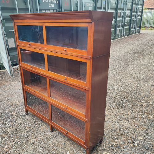 ANTIQUE MAHOGANY FOUR TIER SOLICITORS STACKING BOOK CASE