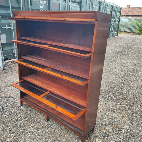 ANTIQUE MAHOGANY FOUR TIER SOLICITORS STACKING BOOK CASE - ADDITIONAL PHOTO 2
