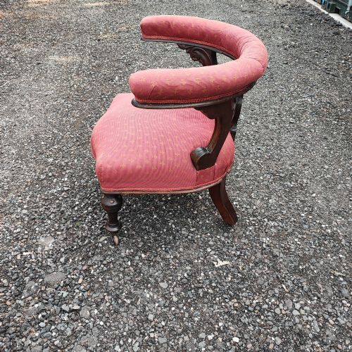 GOOD VICTORIAN DESK OR LIBRARY CHAIR IN MAHOGANY - ADDITIONAL PHOTO 2