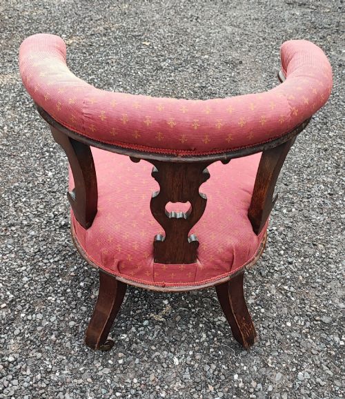 GOOD VICTORIAN DESK OR LIBRARY CHAIR IN MAHOGANY - ADDITIONAL PHOTO 3