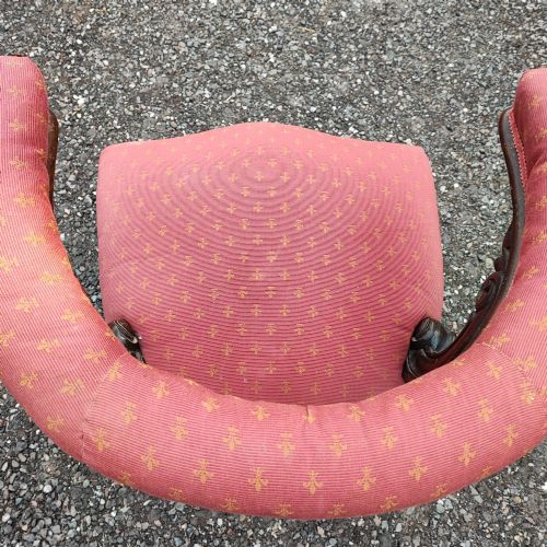 GOOD VICTORIAN DESK OR LIBRARY CHAIR IN MAHOGANY - ADDITIONAL PHOTO 4