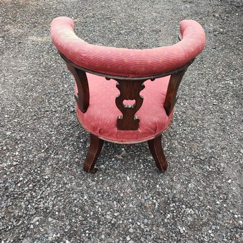 GOOD VICTORIAN DESK OR LIBRARY CHAIR IN MAHOGANY - ADDITIONAL PHOTO 5