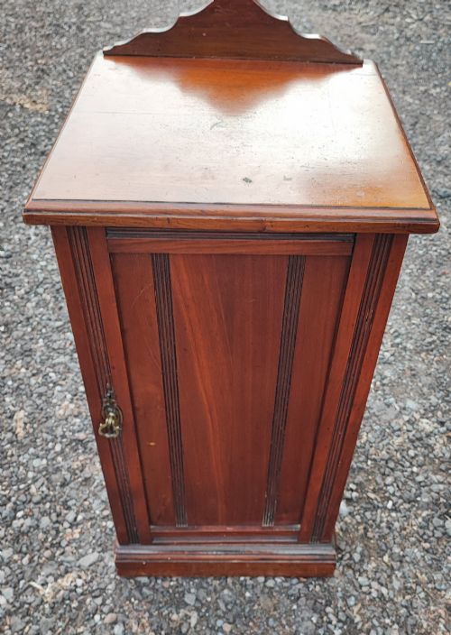 AN EDWARDIAN MAHOGANY BEDSIDE CABINET - ADDITIONAL PHOTO 1