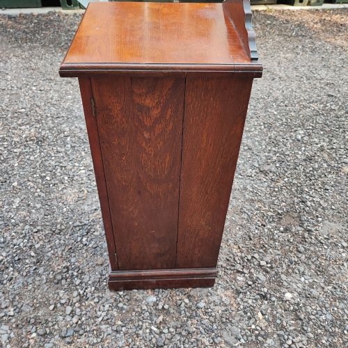 AN EDWARDIAN MAHOGANY BEDSIDE CABINET - ADDITIONAL PHOTO 6
