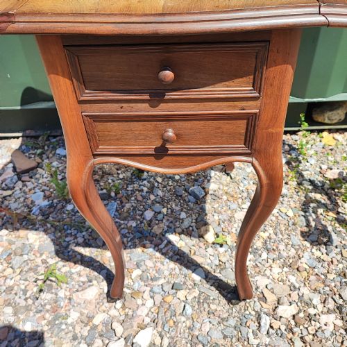 ANTIQUE ROSEWOOD DROP LEAF BEDSIDE TABLE - ADDITIONAL PHOTO 3