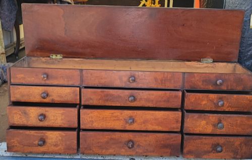 SUPERB REGENCY MAHOGANY WATCH MAKERS CHEST