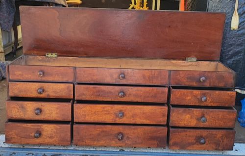 SUPERB REGENCY MAHOGANY WATCH MAKERS CHEST - ADDITIONAL PHOTO 5