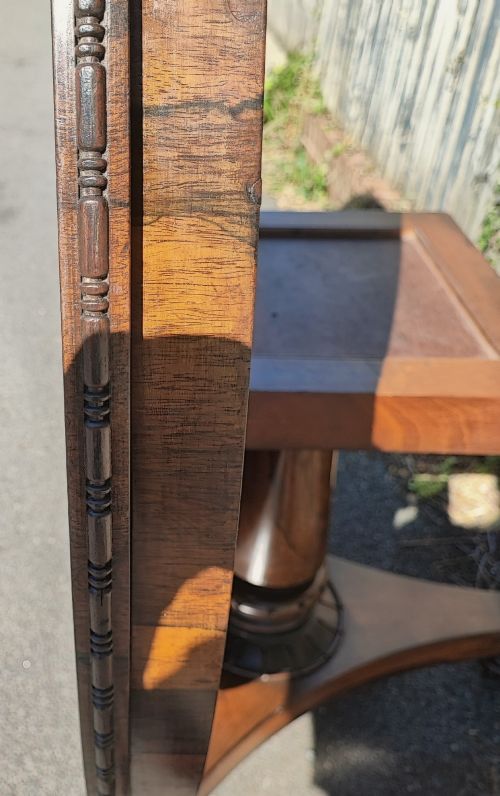 SUPERB REGENCY ROSEWOOD CIRCULAR DINING TABLE - ADDITIONAL PHOTO 12