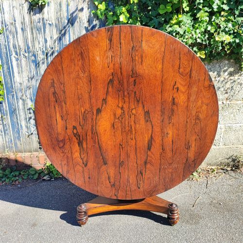 SUPERB REGENCY ROSEWOOD CIRCULAR DINING TABLE - ADDITIONAL PHOTO 14