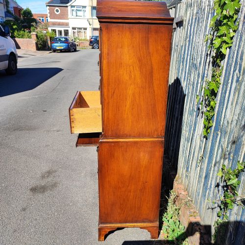 SUPERB ANTIQUE WALNUT CHEST ON CHEST - ADDITIONAL PHOTO 9