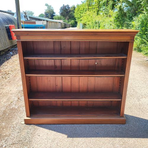 ANTIQUE MAHOGANY OPEN BOOKCASE - ADDITIONAL PHOTO 3