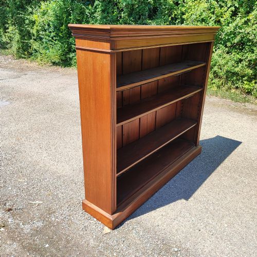 ANTIQUE MAHOGANY OPEN BOOKCASE - ADDITIONAL PHOTO 7
