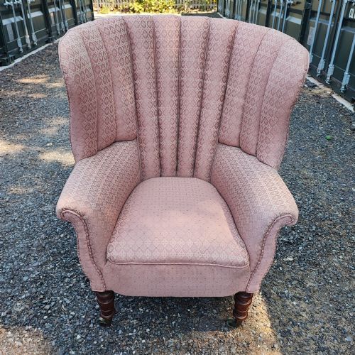 SUPERB REGENCY BARREL BACK WING ARM CHAIR - ADDITIONAL PHOTO 2