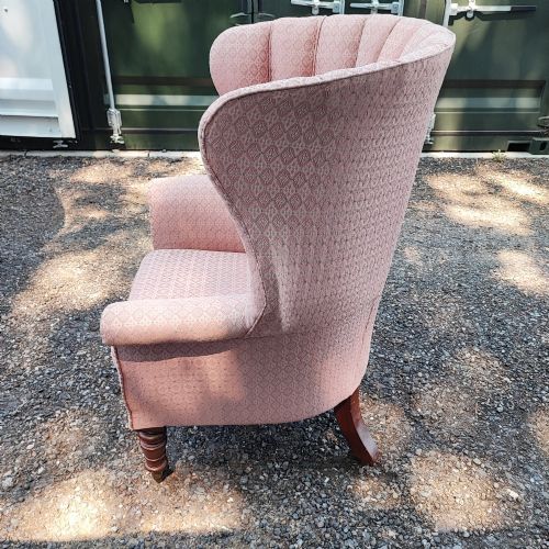 SUPERB REGENCY BARREL BACK WING ARM CHAIR - ADDITIONAL PHOTO 3