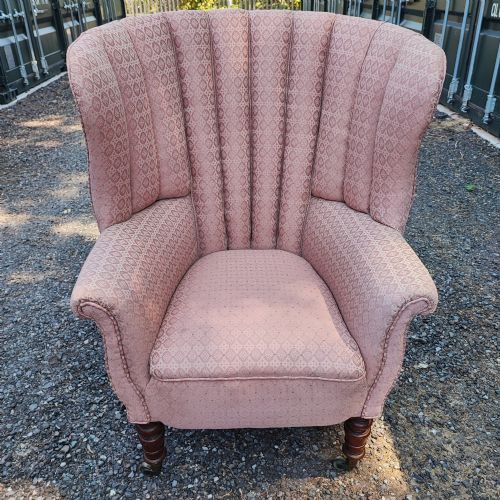 SUPERB REGENCY BARREL BACK WING ARM CHAIR - ADDITIONAL PHOTO 7