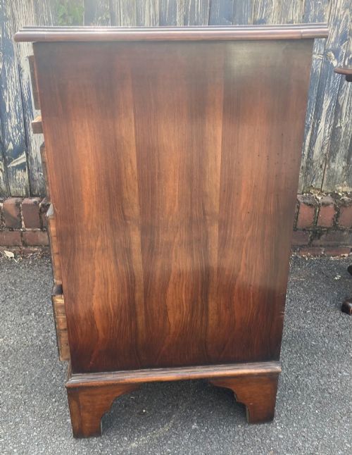 GOOD ANTIQUE WALNUT AND MAHOGANY SMALL CHEST OF DRAWERS - ADDITIONAL PHOTO 2