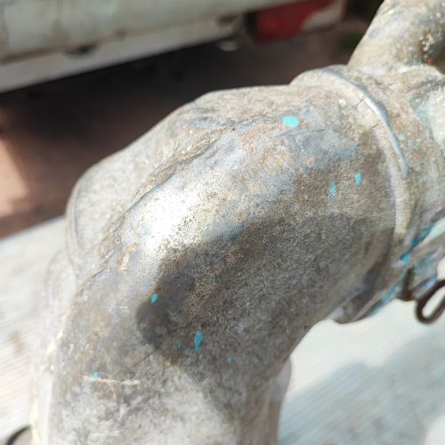 AN ANTIQUE METAL CAROUSEL HORSE - ADDITIONAL PHOTO 3