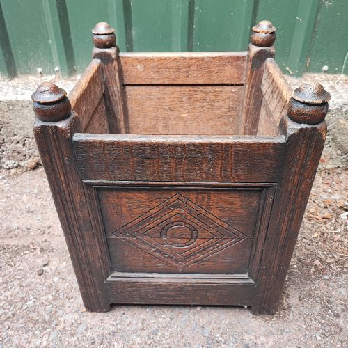 Antique Country Oak Log Box