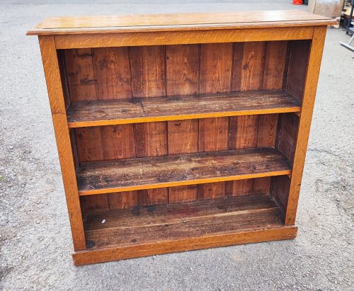 A Victorian Oak Open Bookcase