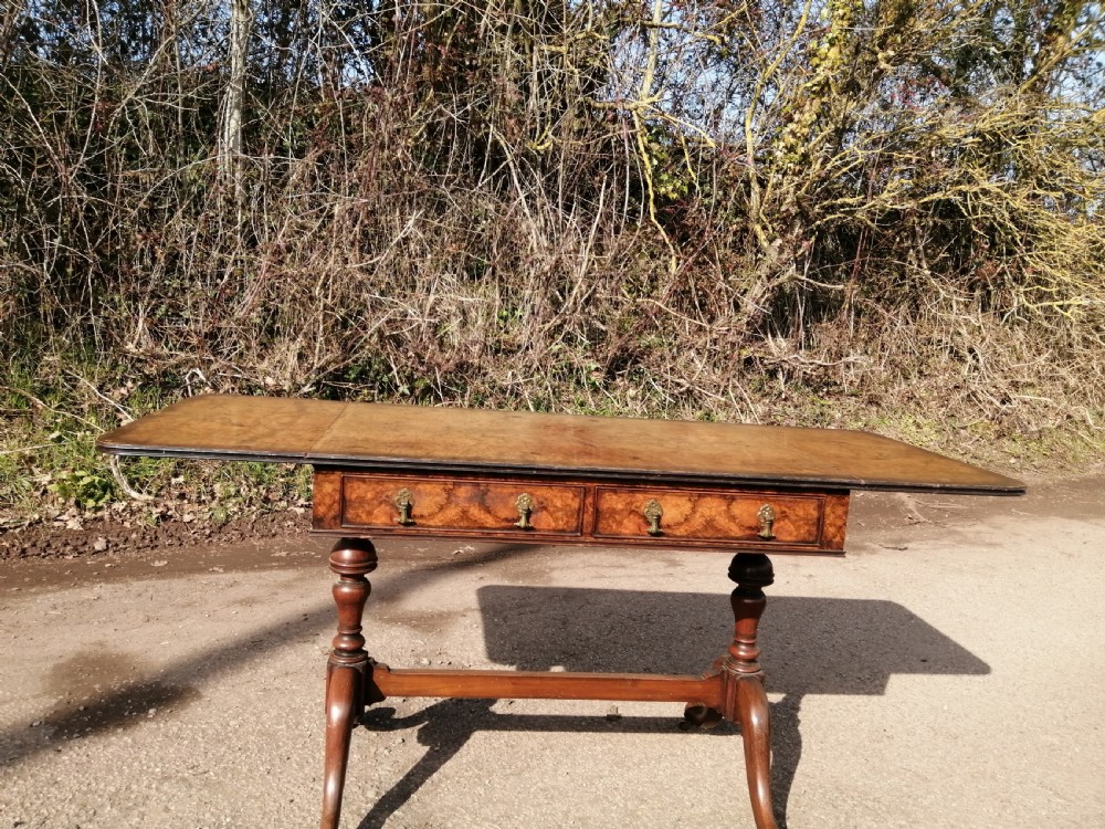 Fine antique walnut sofa table.