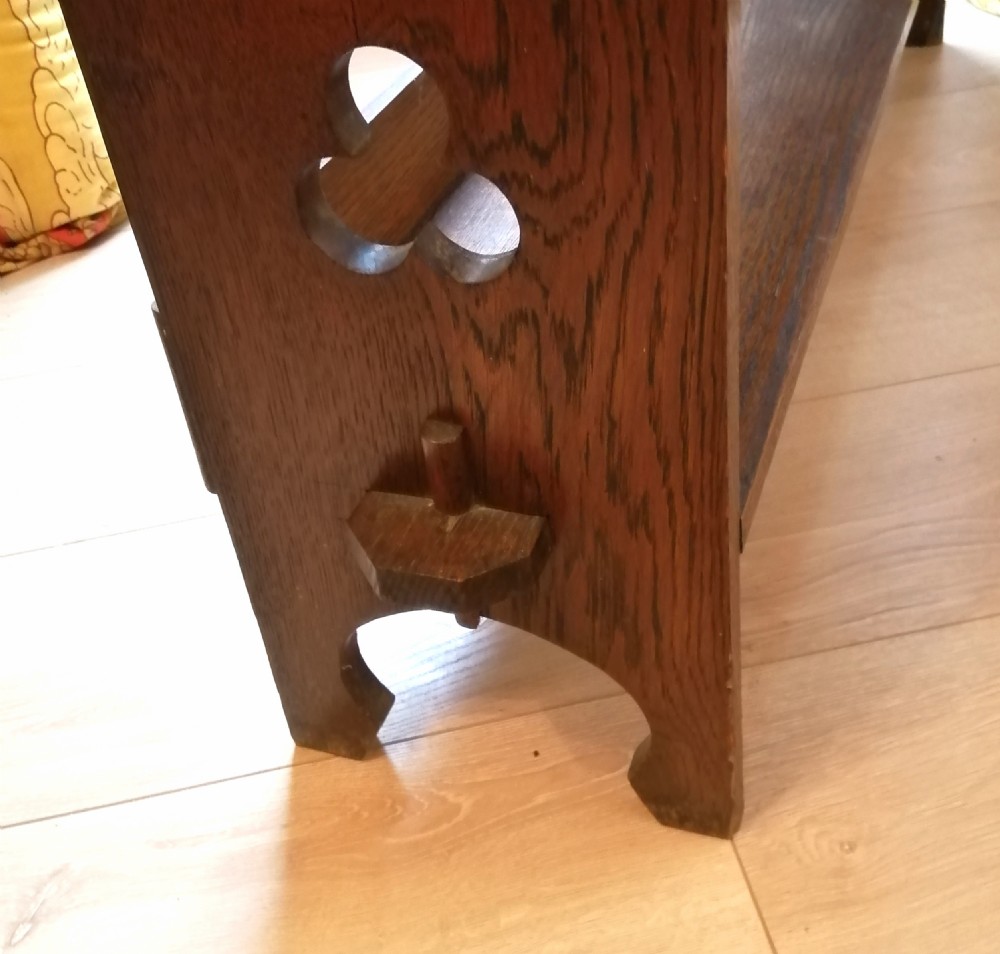 Arts and crafts,  Liberty's Sedley four tier open bookcase.1900. View III