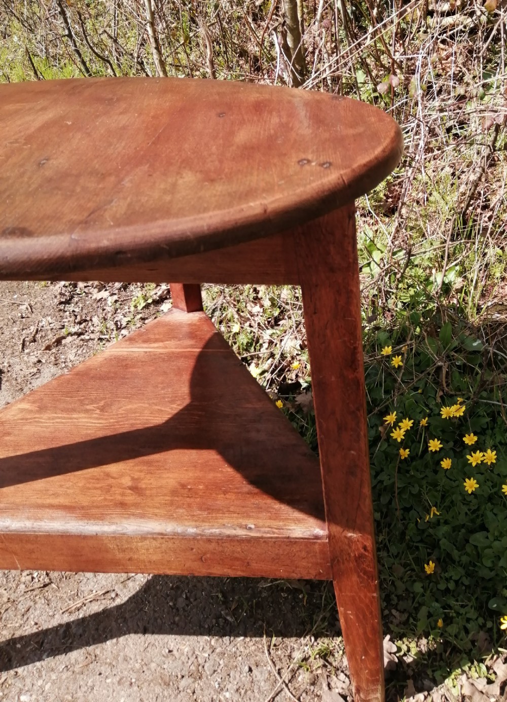 19c pine cricket table View IV