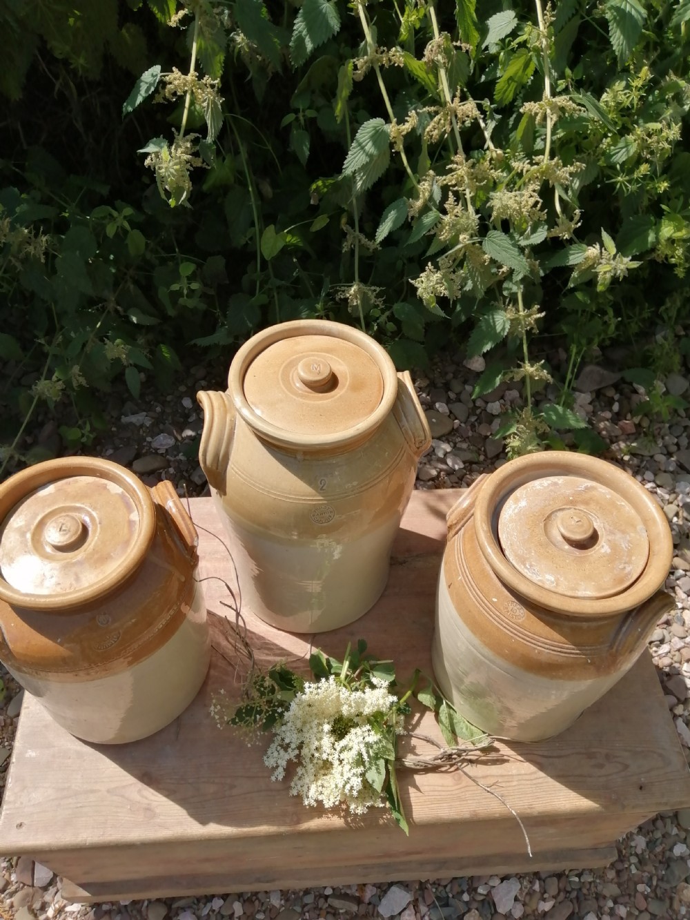 3 Victorian stoneware storage jars  View XI