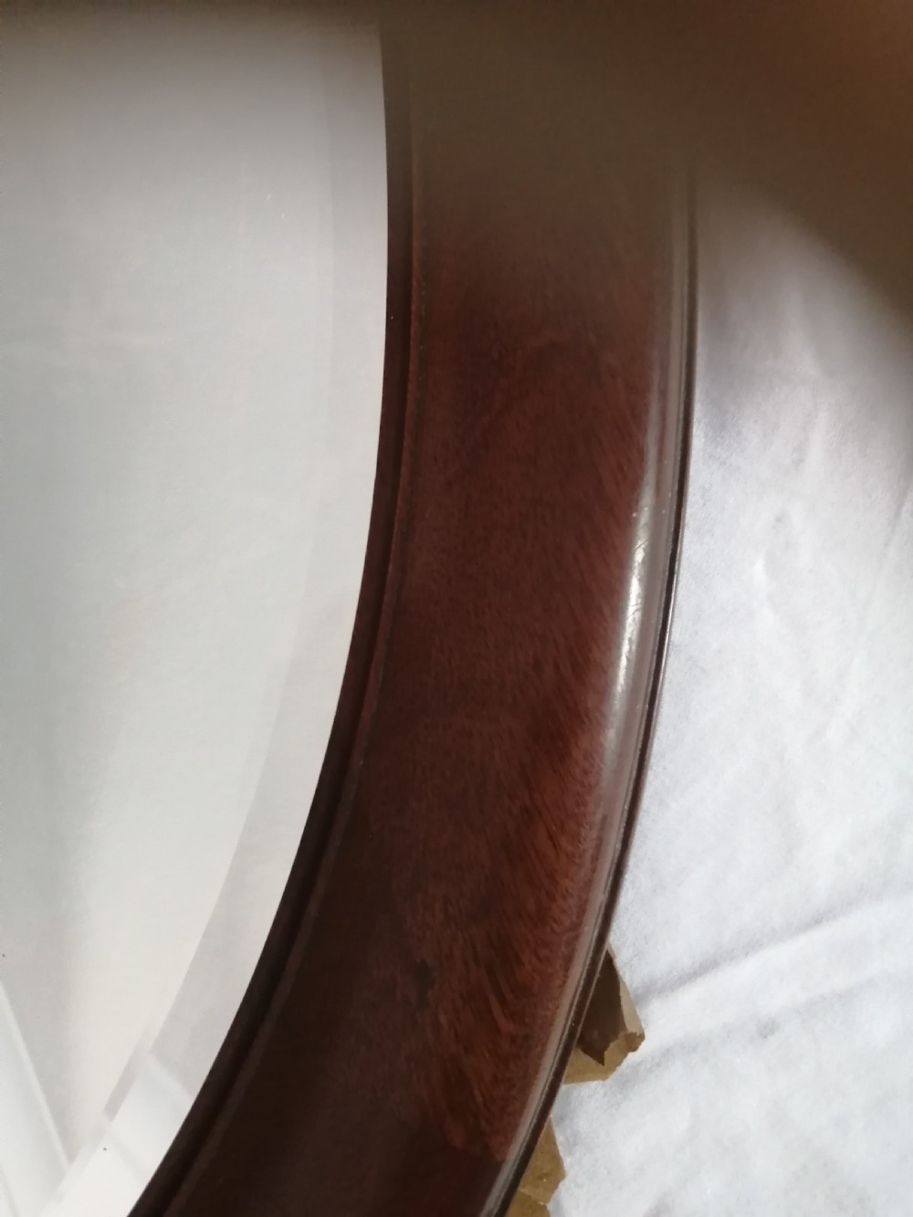 Large Edwardian oval wall mirror. View VII