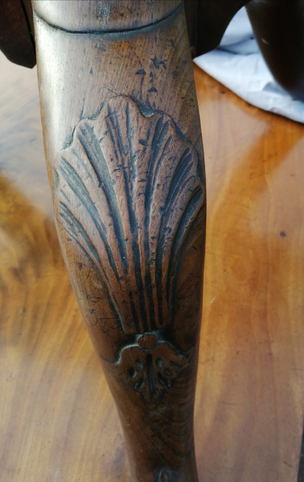 fine 18c carved Irish coffee table. View XII