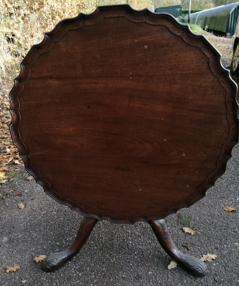  fine 18c carved Irish coffee table. View XIII