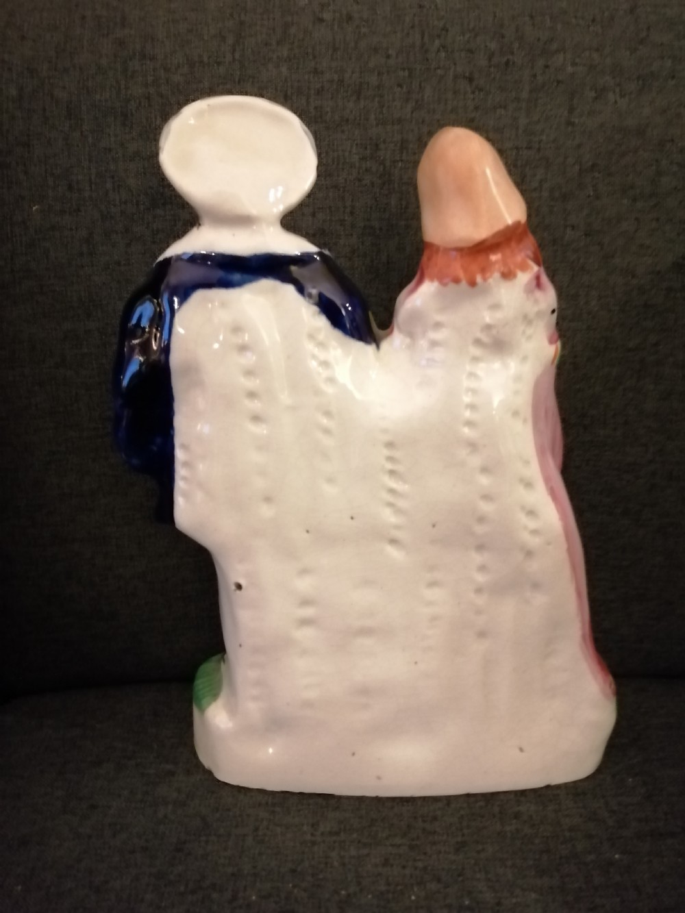 Victorian Staffordshire figure, Henry the 8th and Anne Boleyn. View II