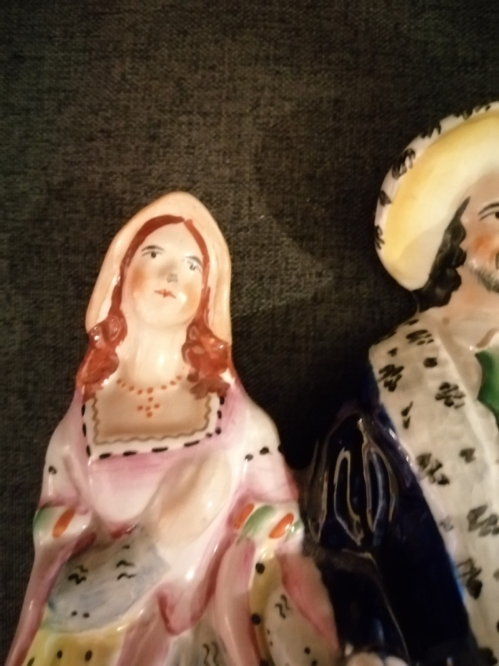 Victorian Staffordshire figure, Henry the 8th and Anne Boleyn. View VI
