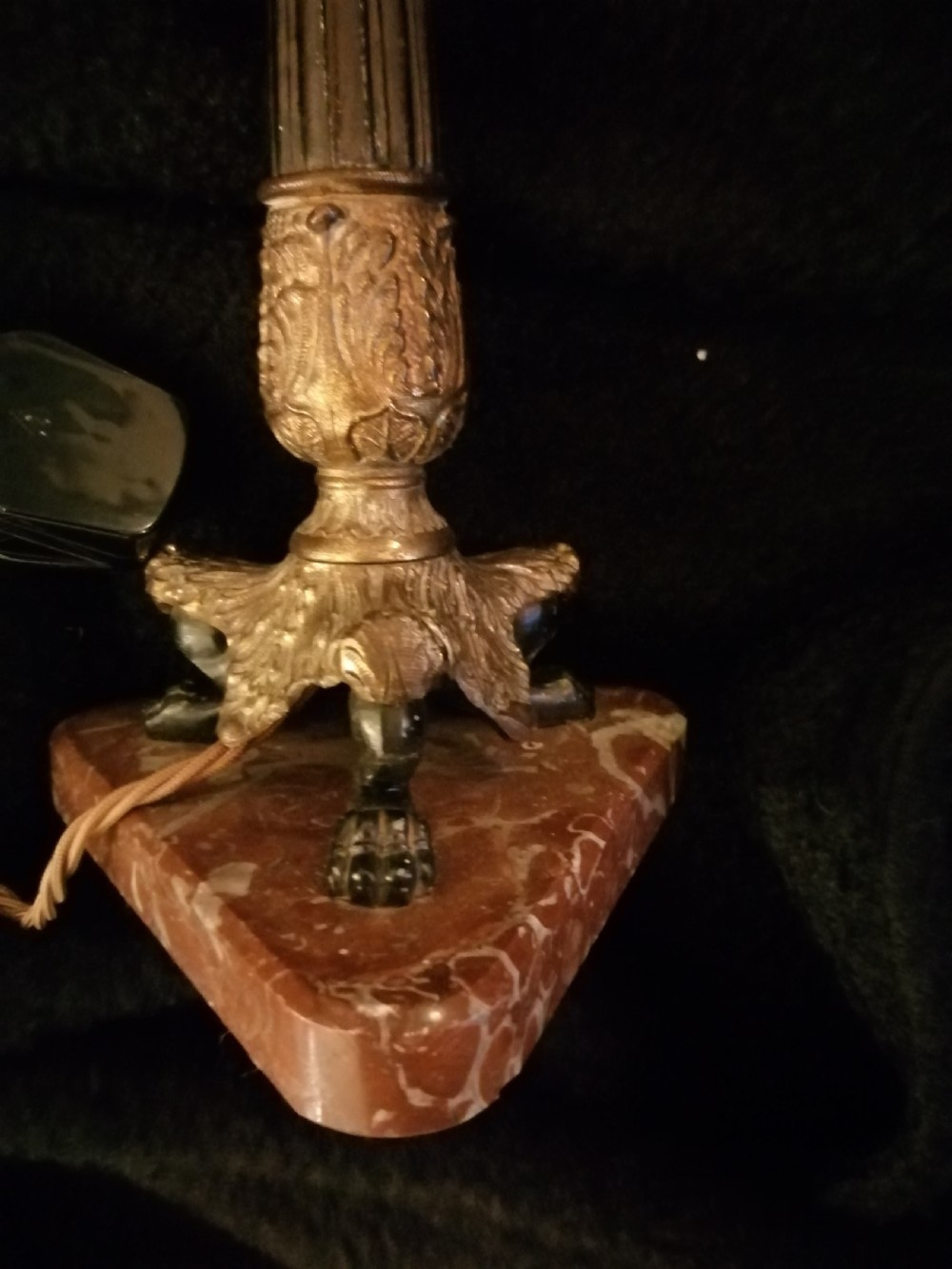 Antique French empire style table lamp  View IX