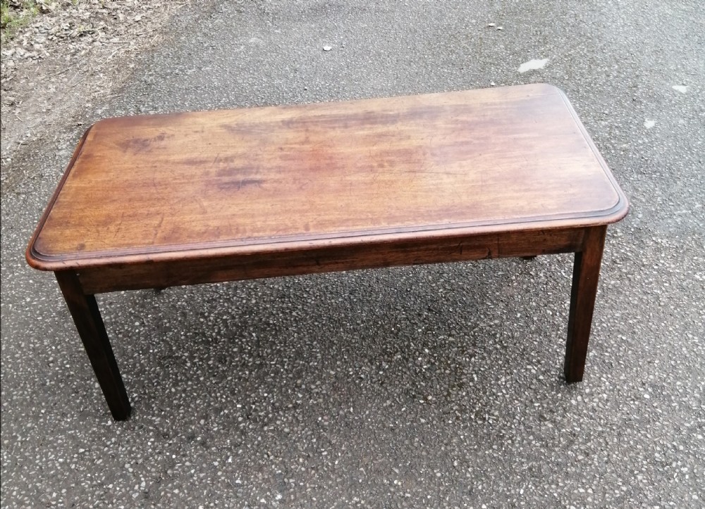 Edwardian mahogany large sized coffee table.