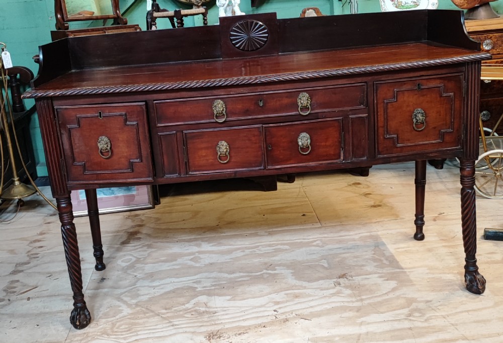 An Irish regency mahogany server sideboard.