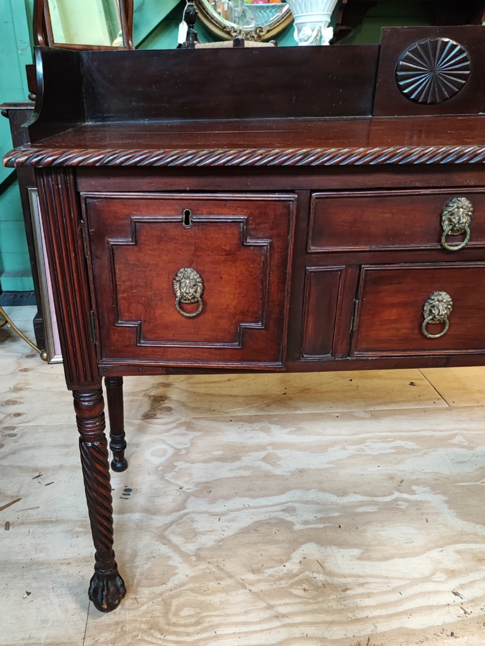 An Irish regency mahogany server sideboard. View II