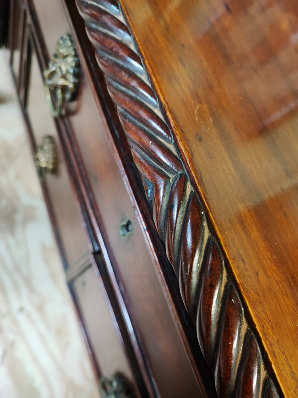 An Irish regency mahogany server sideboard. View VII