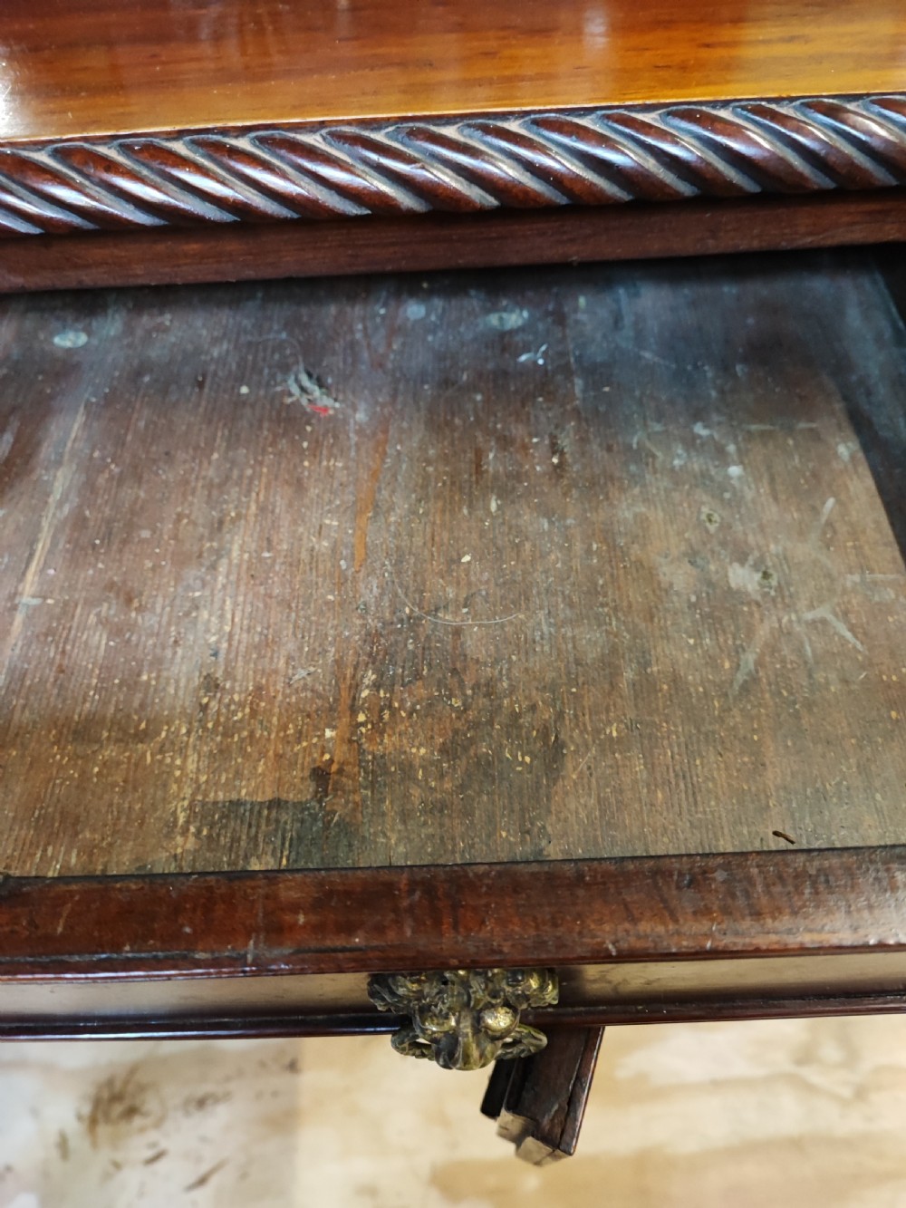 An Irish regency mahogany server sideboard. View XI
