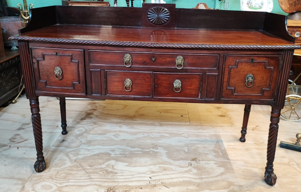 An Irish regency mahogany server sideboard. View XV