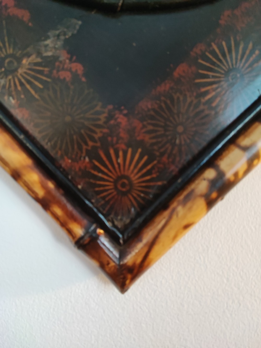 Victorian bamboo and lacquered wall mirror, View XII