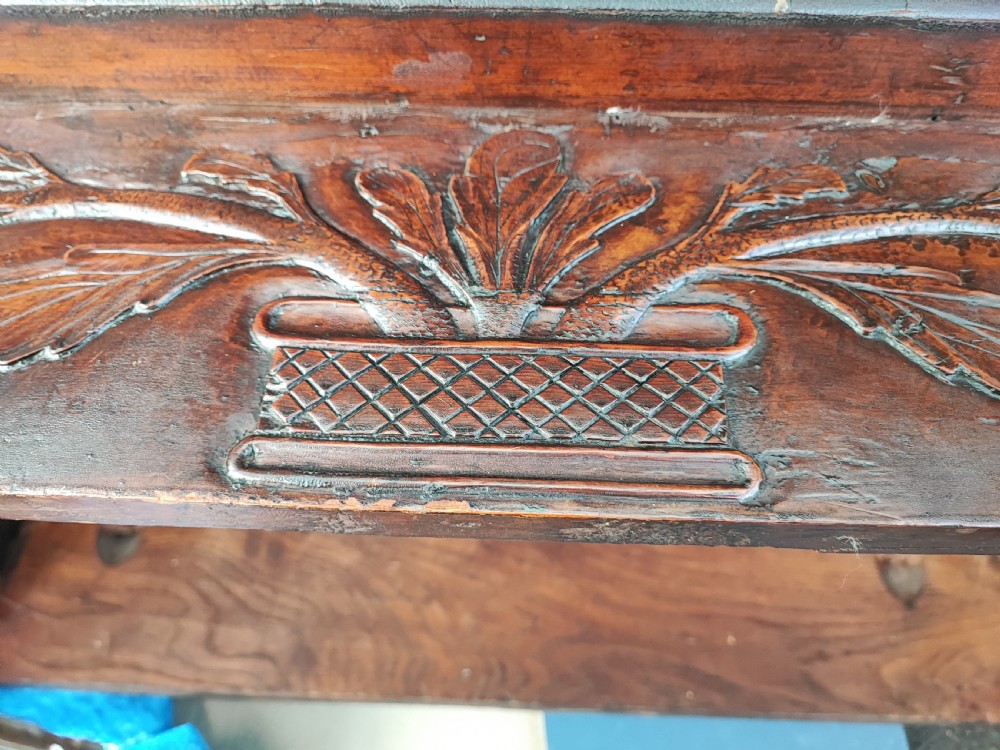 Georgian,Irish oak console table. View VIII