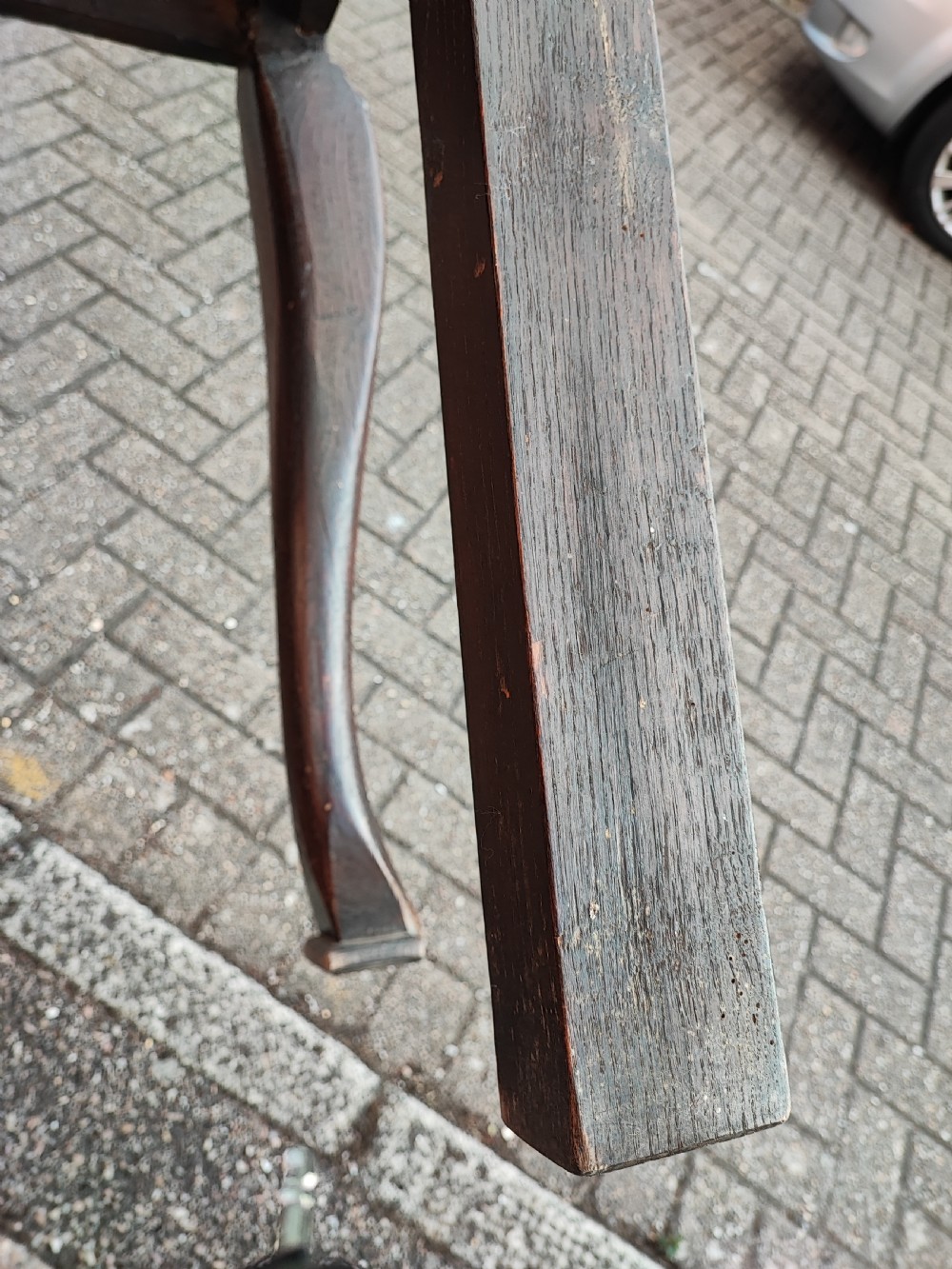 Georgian,Irish oak console table. View IX