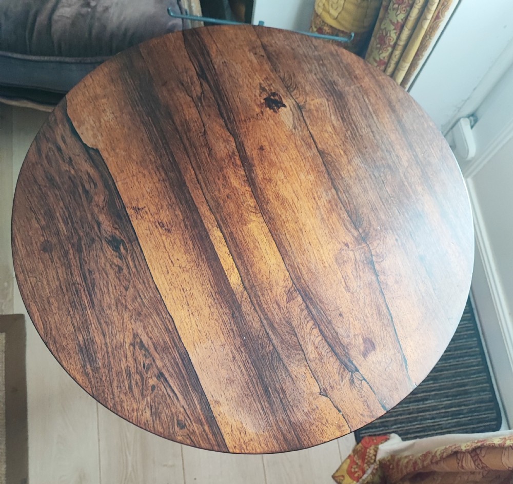 A Regency rosewood wine or lamp table. View VIII