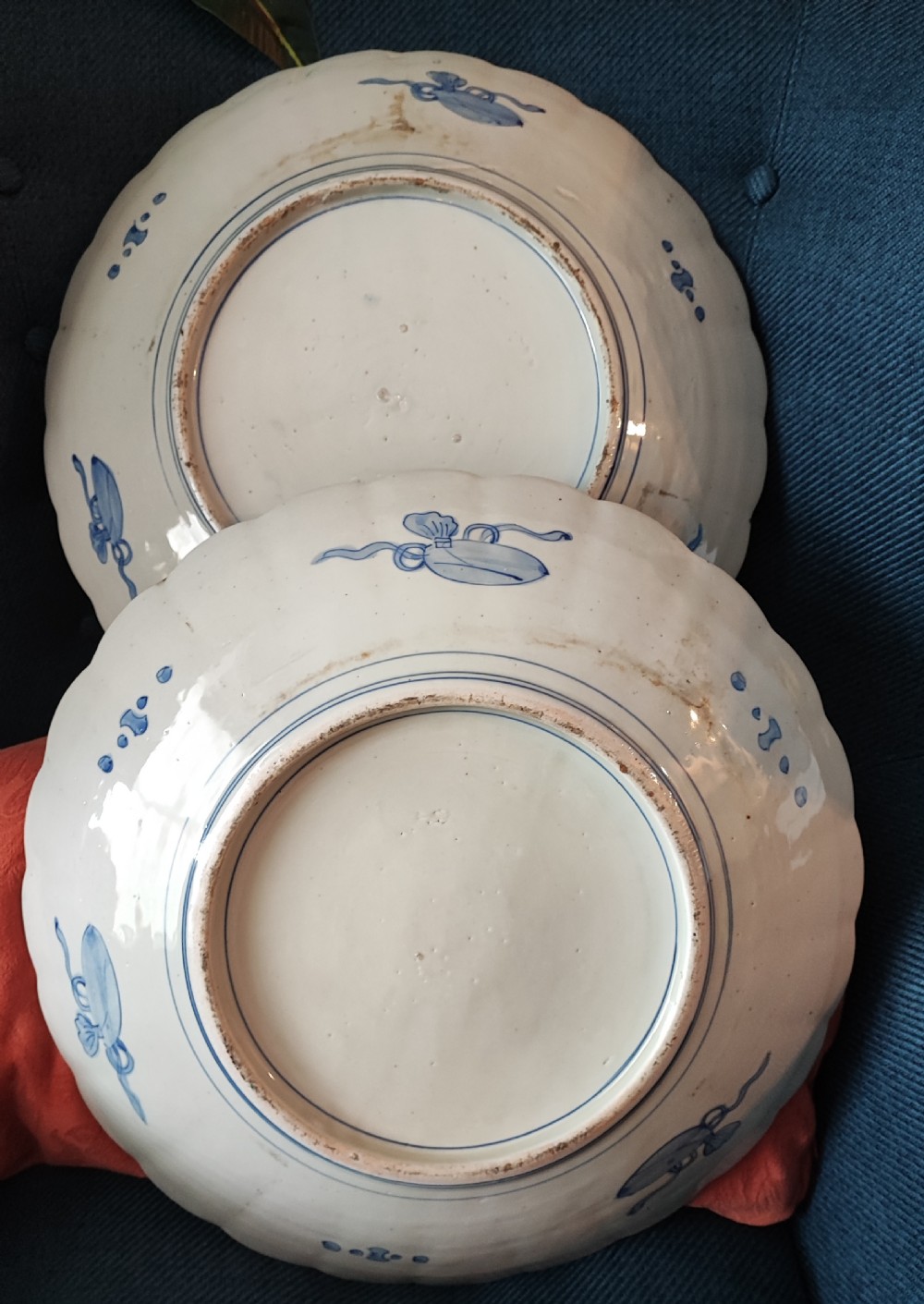 A fine pair of large Imari chargers 18 inch diameter. View IV