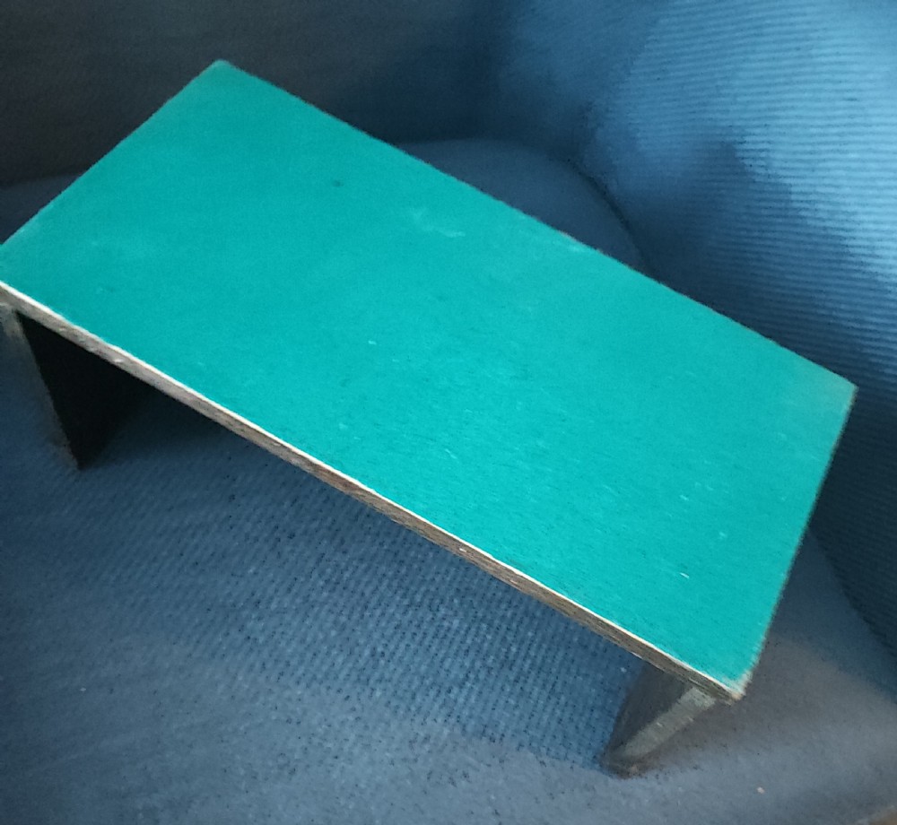 Art's and crafts copper and oak book trough. View VI
