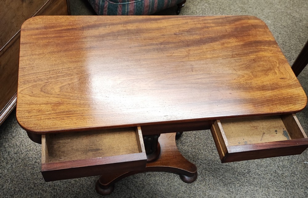Regency mahogany hall or side table. View IV