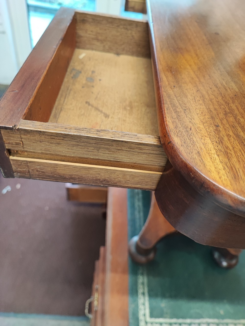 Regency mahogany hall or side table. View X