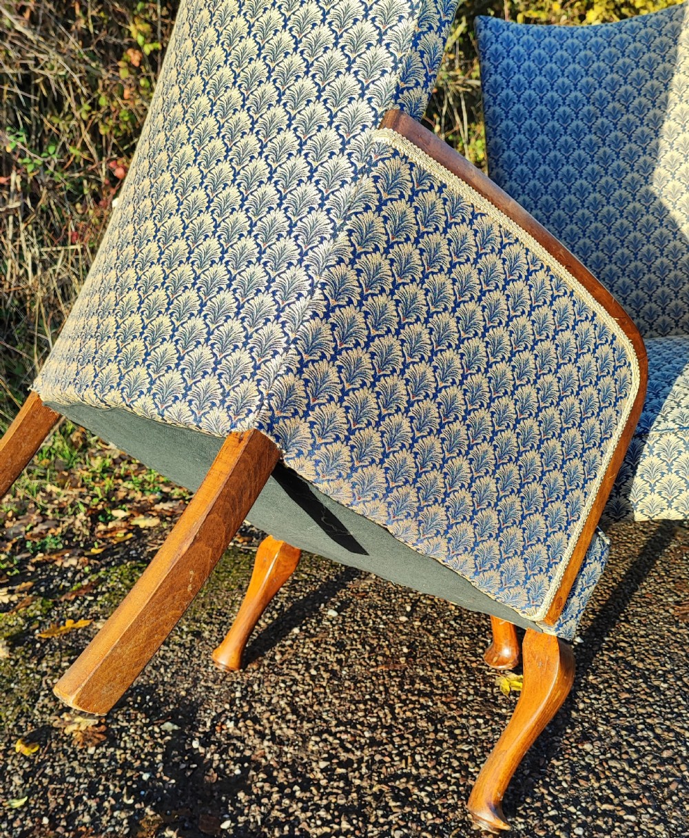 A pair of art deco upholstered armchairs. View IV