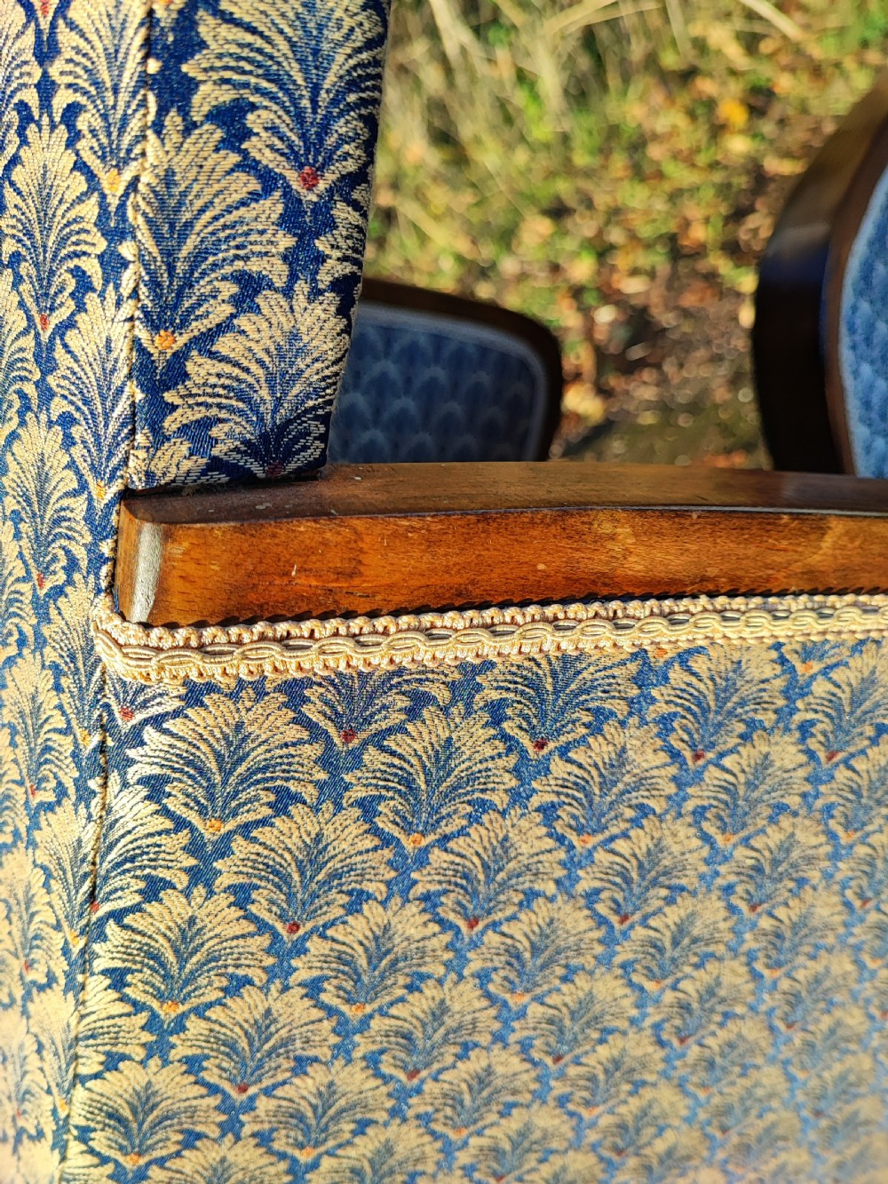 A pair of art deco upholstered armchairs. View XI
